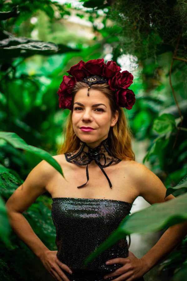 Red Wine Roses Crown - Image 4