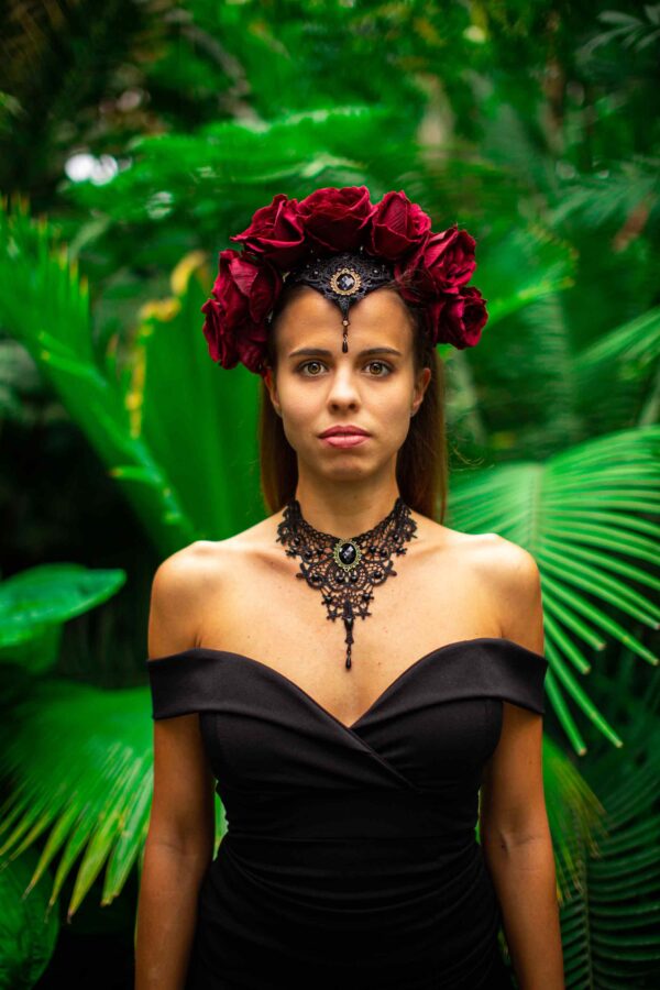 Red Wine Roses Crown - Image 6