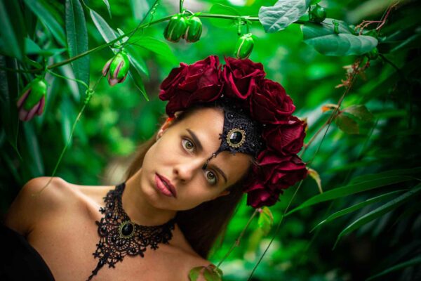 Red Wine Roses Crown - Image 3